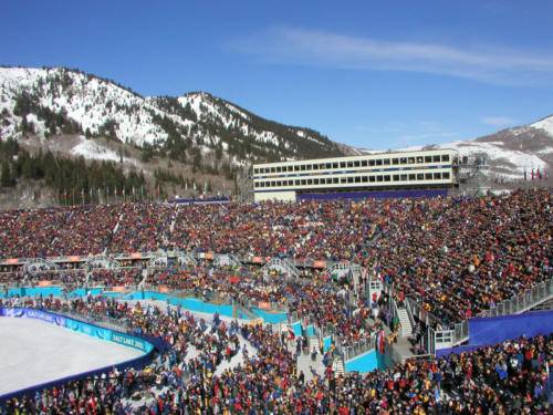 Snowbasin Olympic Downhill finish, 2002